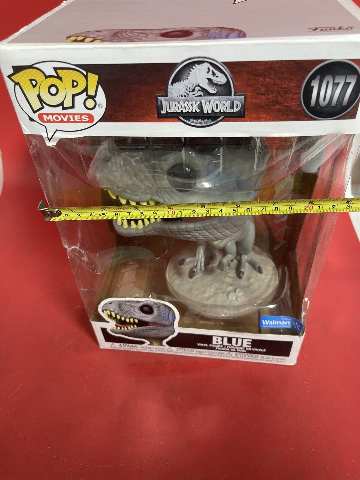 Funko Pop! BLUE Jurassic World #1077 Walmart Exclusive  JUMBO Box Damage!