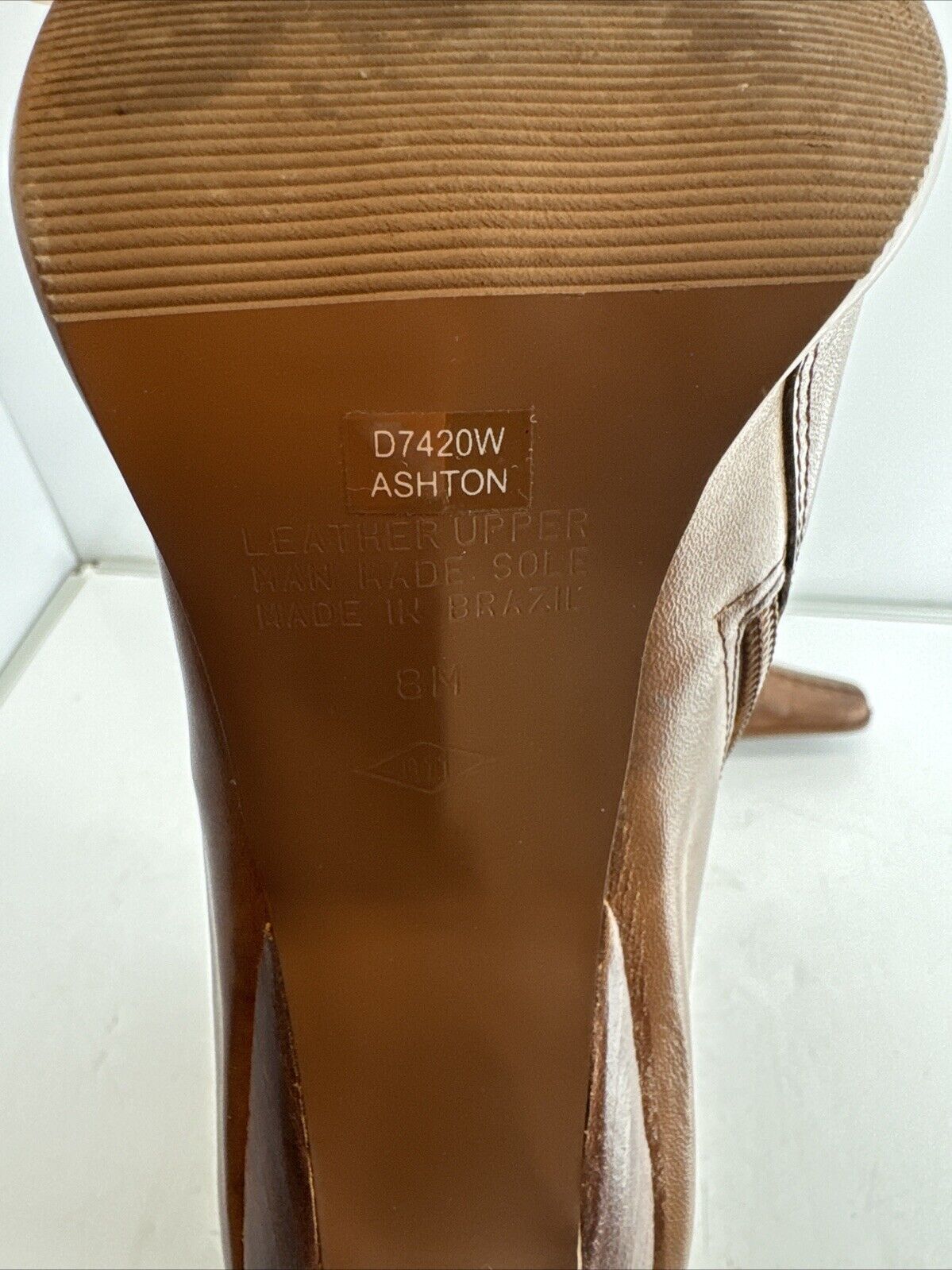 Diba Leather Boot Heels, 7420 Ashton British Tan, Brown Size 8M