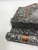Hammered Metal Hanging Key Case w/ Elephant God Ganesh