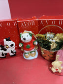 Vintage Avon Christmas Ornaments and Collectibles Lot of 9