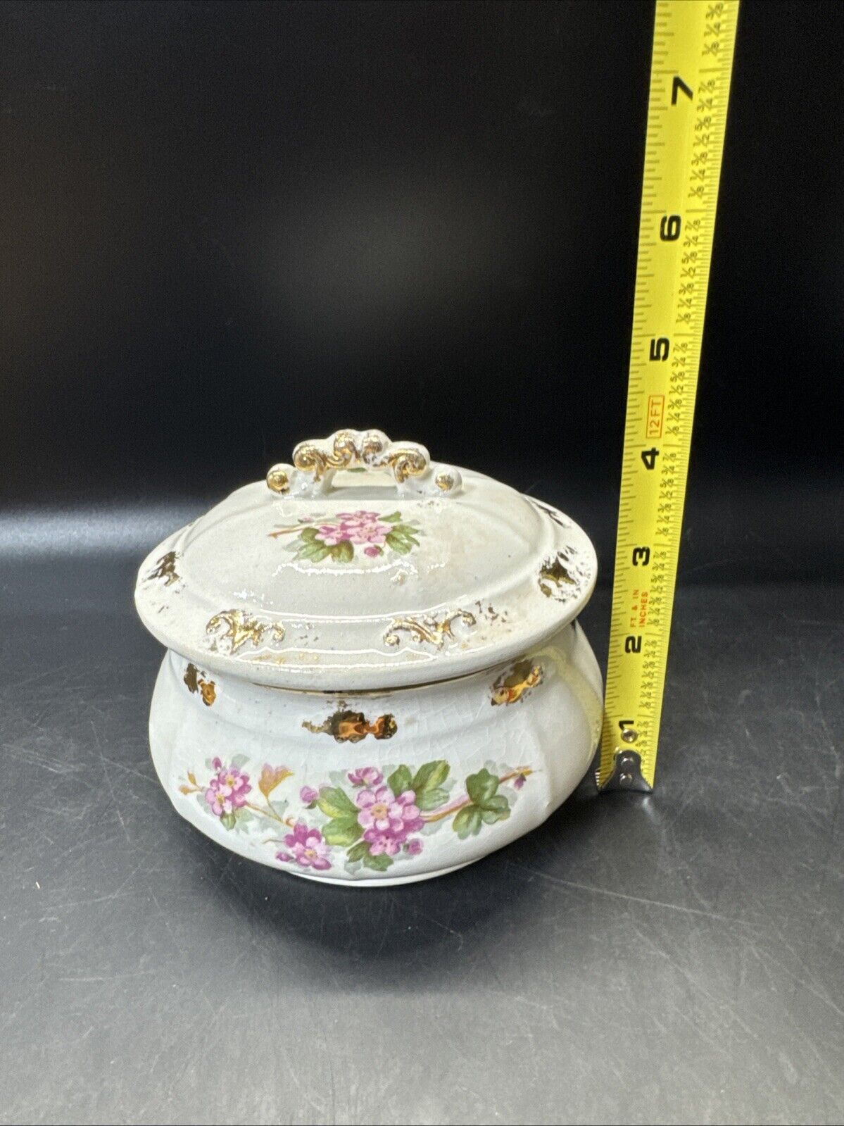 Vintage Porcelain Candy Dish Floral