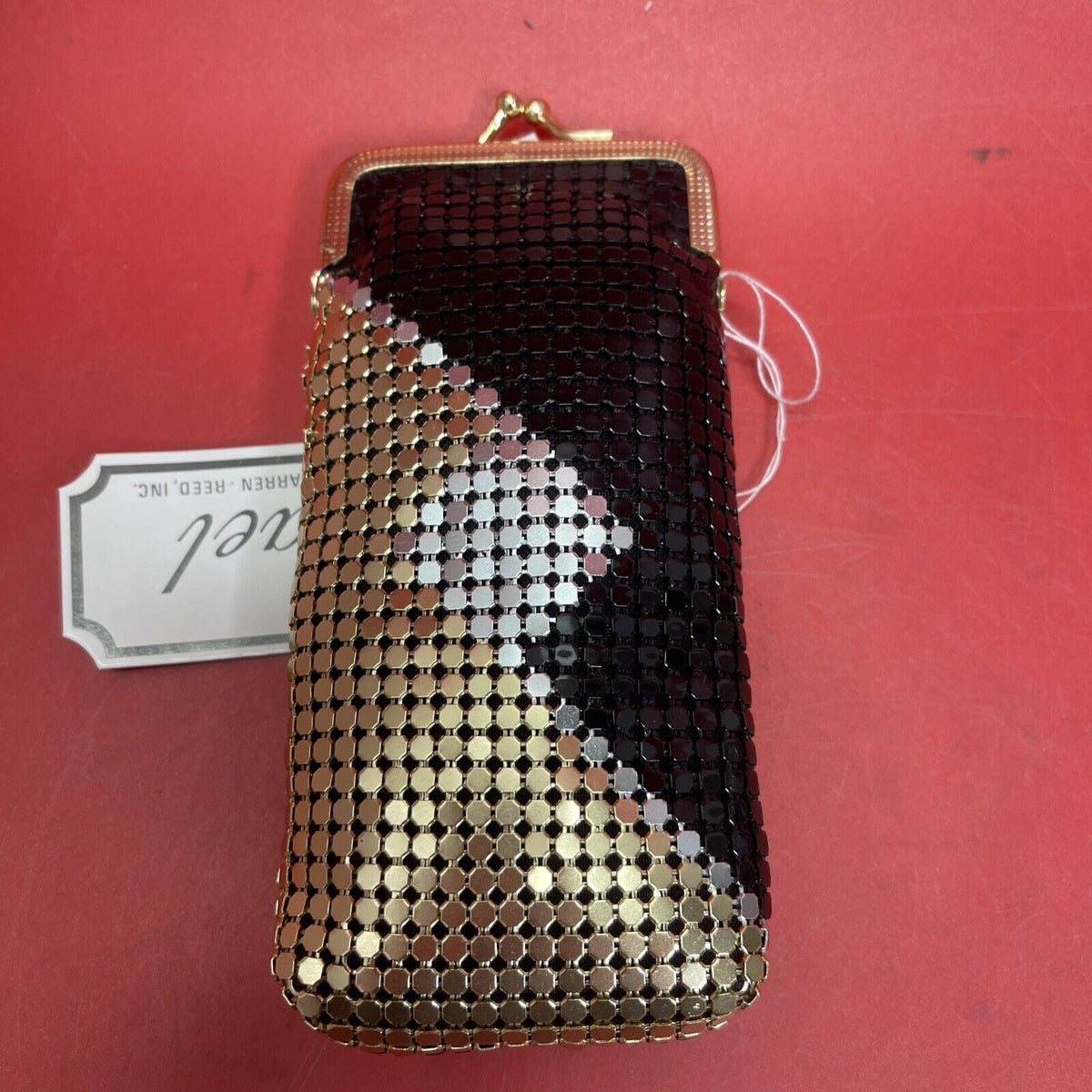 Vintage Set of 4 Black, Gold and Silver Mesh Sequin Wallets