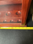 Solid Wood Golf Ball Collection Thimble Display With Glass Door