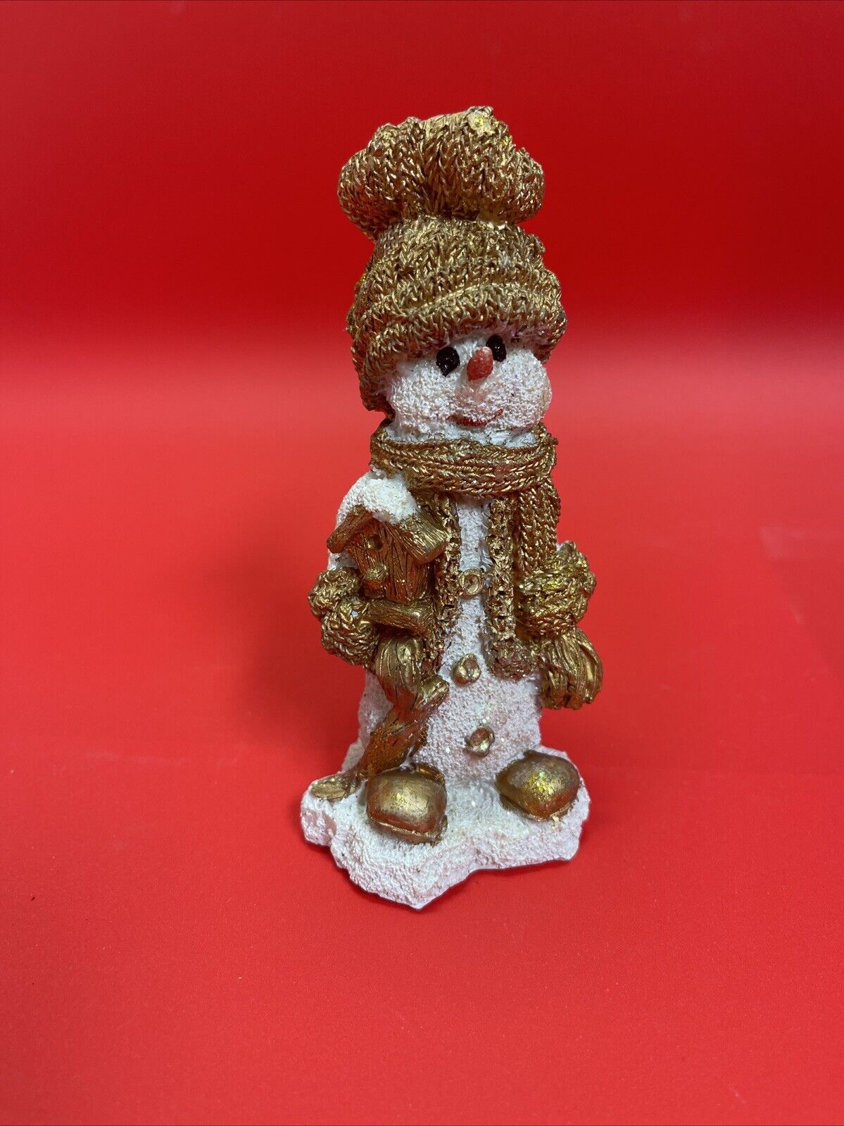 Vintage Collection Glittery Snowman Figurine Lot 2