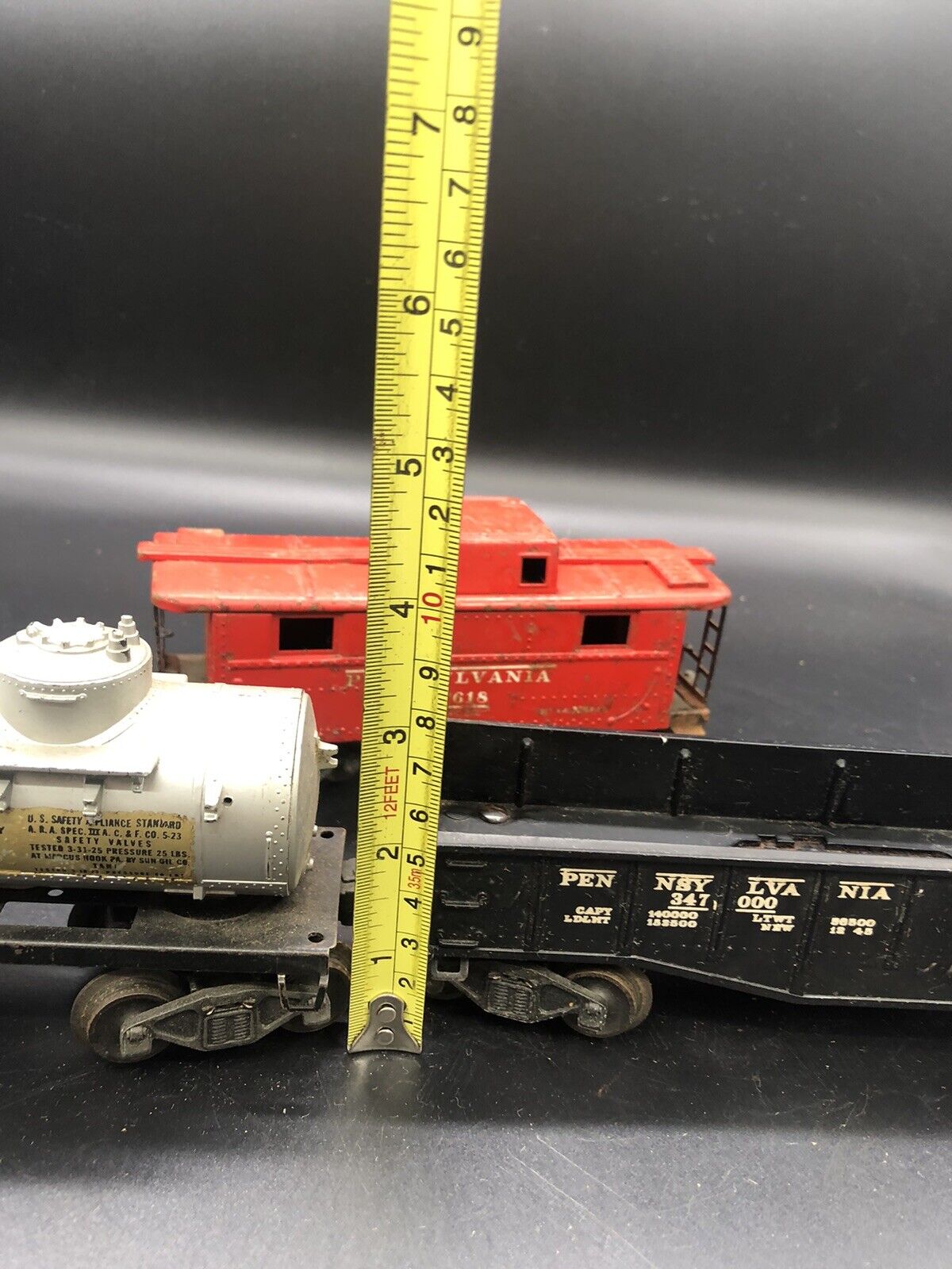 Vintage Lionel Trains O Gauge Post War Pennsylvania Metal Caboose Sunoco