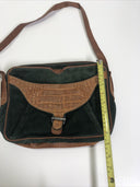 Dooney & Bourke Vintage Brown Leather Flap Crossbody Shoulder Bag