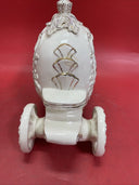 Beautiful porcelain carriage with horses, Cinderella and Prince.