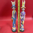 VTG IOB World Bazaars Inc Bunny Collectibles Easter Bunny 12” Figurines Lot of 2