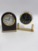 Howard Miller Rosewood Arch Mantle/Tabletop Clock Set of 2 Untested