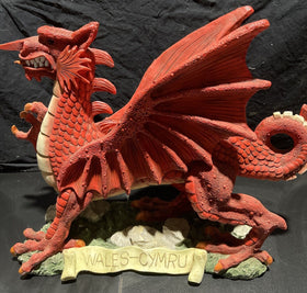 Design Toscano The Red Welsh Dragon Statue Wales Cymru