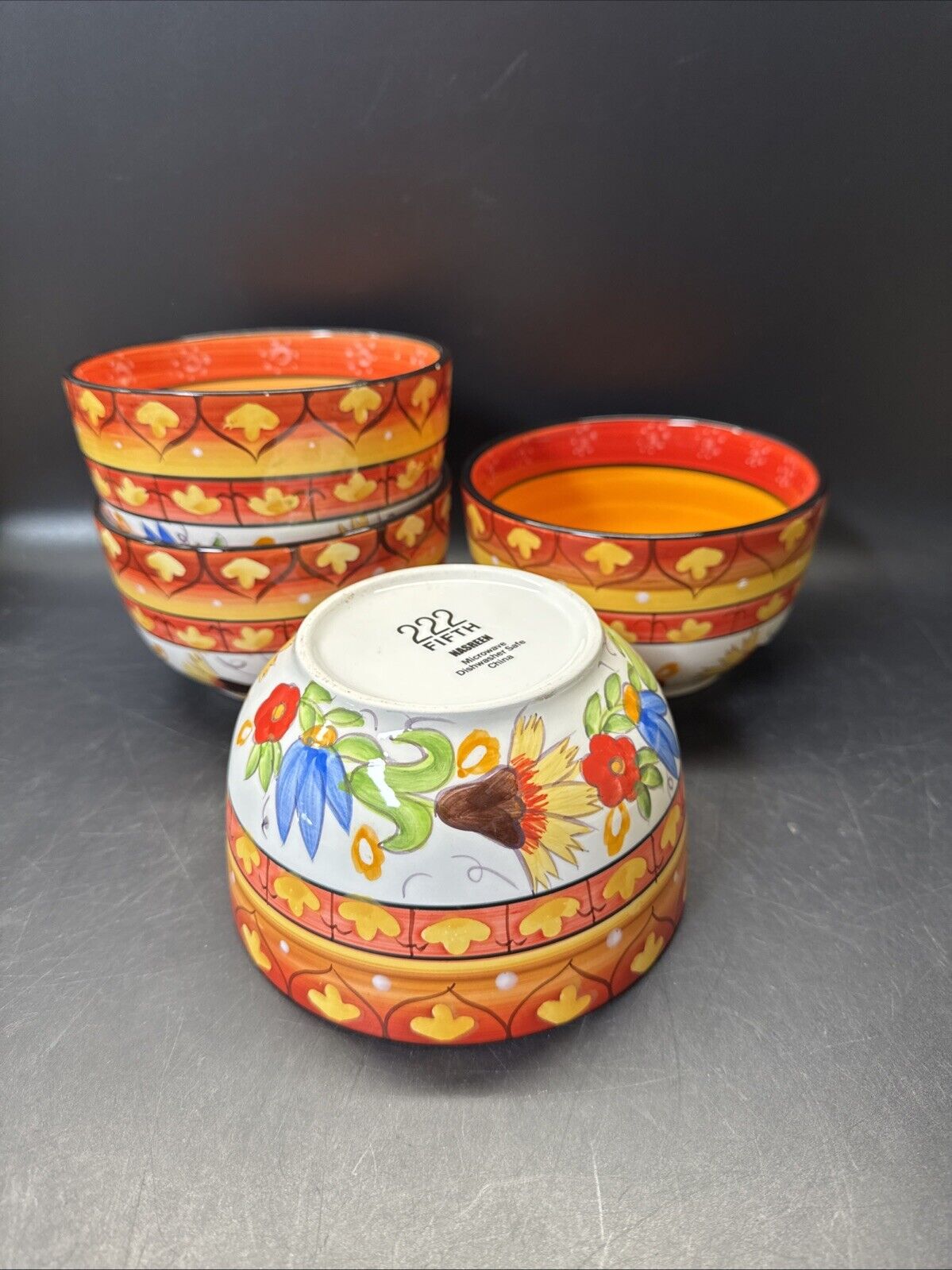 222 Fifth NASREEN Cereal Bowls/ Set Of 4