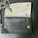 Black Leather Chain Wallet Long Style Billetera