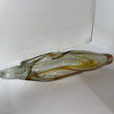Vintage Large 20" Blown Art Glass Swan  Centerpiece Planter Bowl Dish