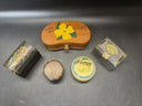 Vintage Wooden Jewelry Boxes/ Lot Of 5