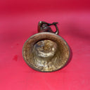 Brass Statues Figurines Boy And Girl Playing The Flute & Violin