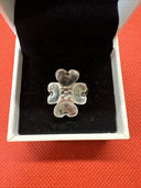 925 Sterling Silver Vintage Dogwood Flower Handmade Adjustable Ring