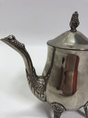 Antique Silverplate Coffee/Tea Pot Footed Hinged Lid - Pretty