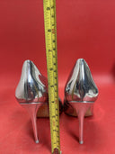 Aldo Silver Metallic Stilettos Pumps Heels Shoes Size 7.5