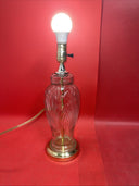 Vintage Lamp Excelsior Lead Crystal Brass Art Deco 16 Inches Bulb Included