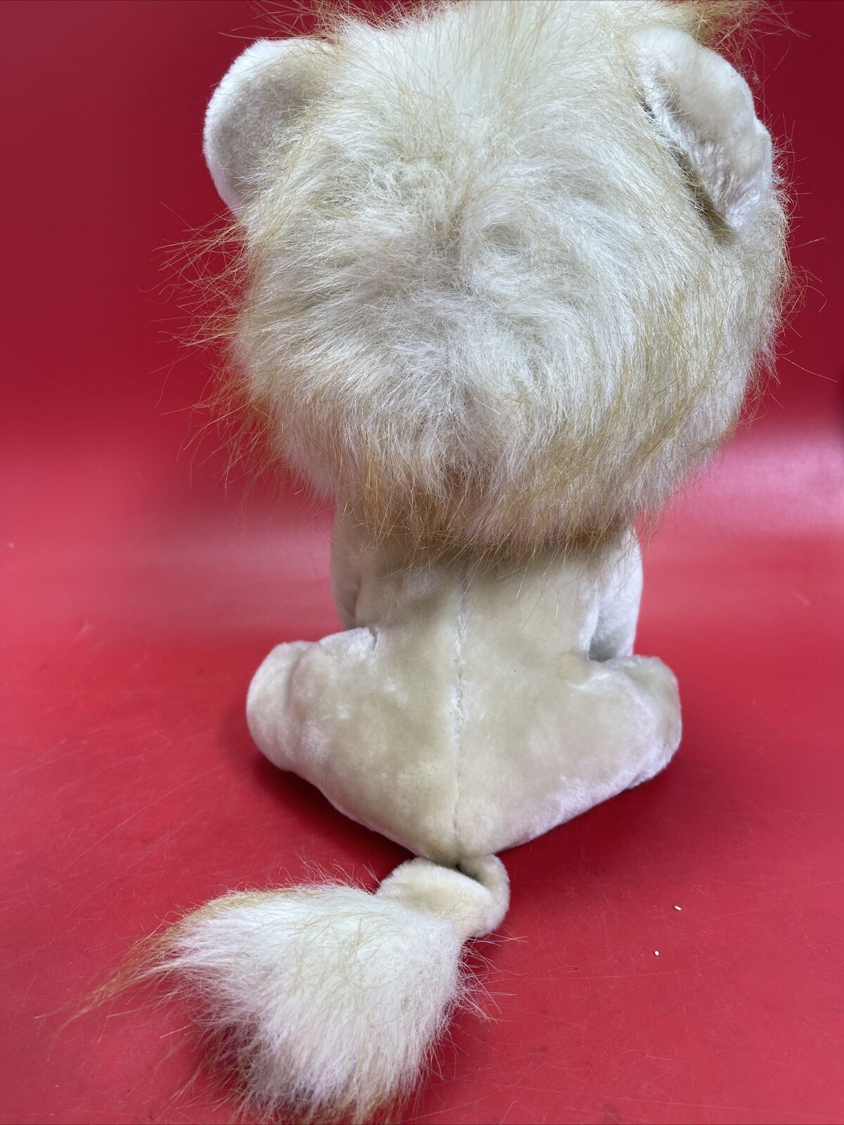 Vintage Big Head Lion Plush Toy 12”