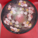 Vintage 60's 70's Hippie Glass Lampshade with Flower Design D 18”