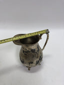 Silverplate Water Pitcher with Ice Guard and Claw Feet