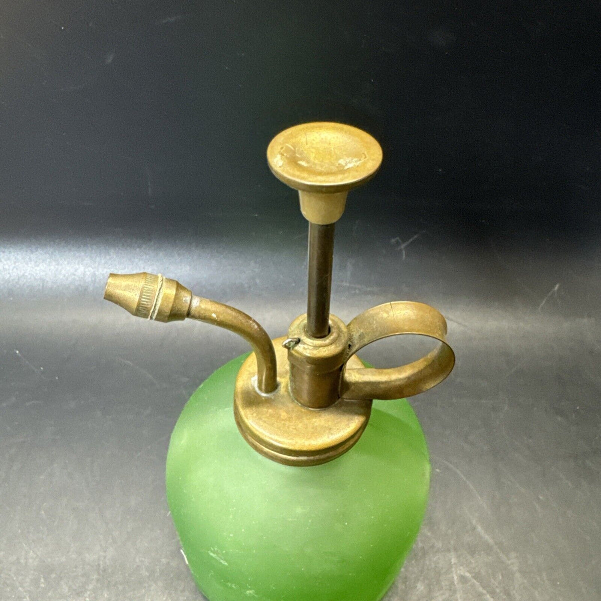 Vintage Blue And Green Glass Perfume Bottle/ Lot Of 2