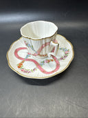 Vintage Porcelaine de Paris France Mini Cup & Saucer - Floral