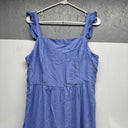 Market & Spruce Estella Smocked Back Maxi Dress Blue Sz L