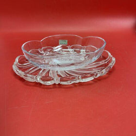 Mikasa Crystal Bowl Grapes and Figs & Serving Plate