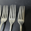 Vintage Brazil Silver Dinner Forks Monogrammed/ Lot 4 Pcs