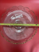 Vintage Scalloped Cake Plate /  Stand and Clear Cloche