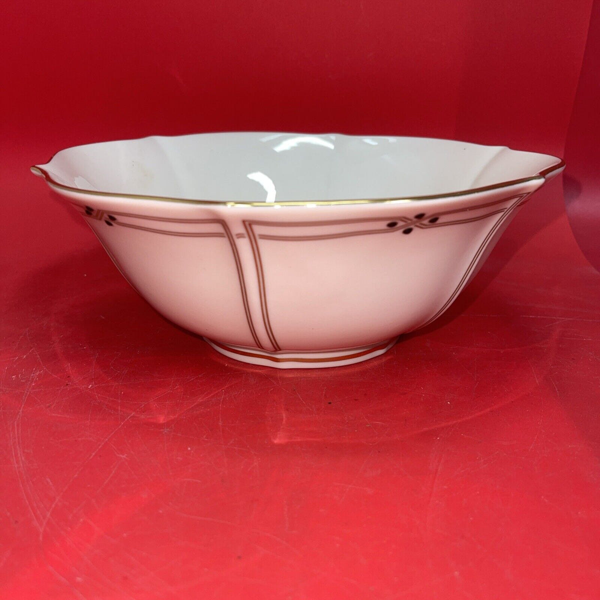 VINTAGE LENOX VANGOURD BOWL 9 1/2'' GOLD ACCENTS