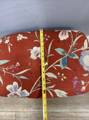 Vintage Needlepoint Footstool Floral Upholstery with Queen Legs