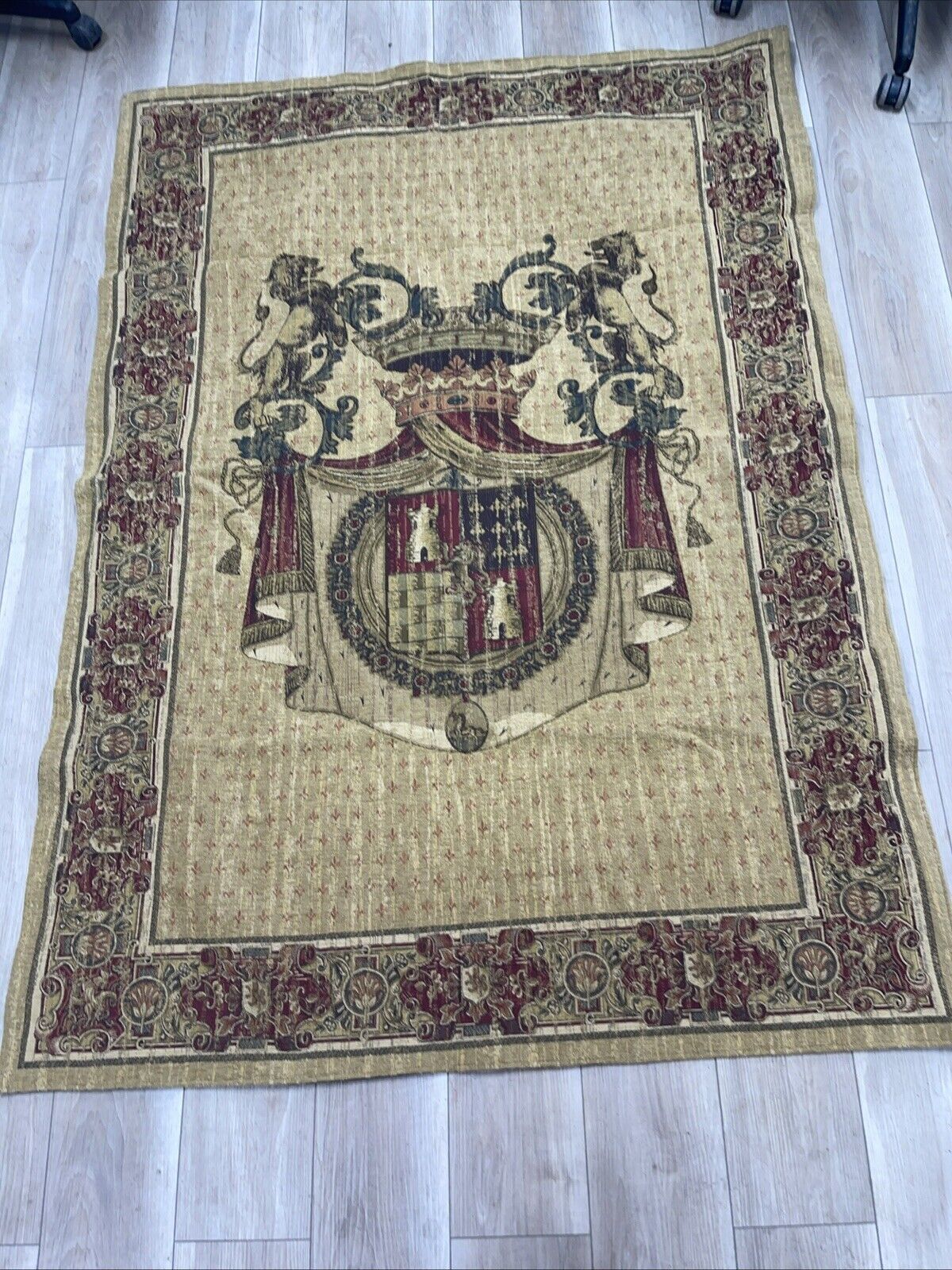 Antique Venerable Tapestry of the French Coat of Arms 72"x52