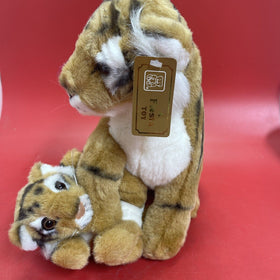 Fiesta For Universal Studios Bengal Tiger with Cub Playing Realistic   Plush
