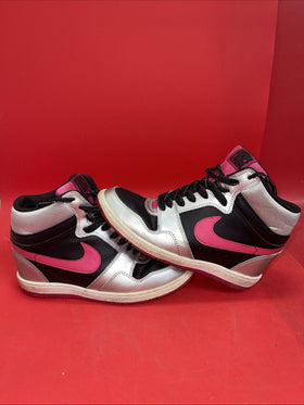 Size 9 - Nike Dunk Sky Hi Wedge Sneaker Women’s Pink Silver Black
