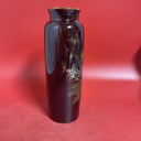 LOVELY LARGE VINTAGE JAPANESE FLORAL AND BAMBOO VASE  10”