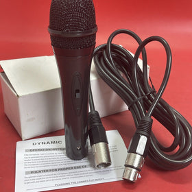 Dynamic Microphone + Mic Cables With Switch & Metal Mesh Vocal Karaoke Stage PA