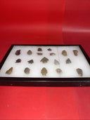 Native American Artifacts Lot 18 w/ Frame Arrowheads Collection 12”x8” Frame #3