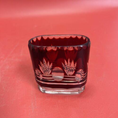 Vintage Bohemian Chez Ruby Cut Small Vase