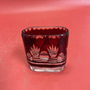 Vintage Bohemian Chez Ruby Cut Small Vase
