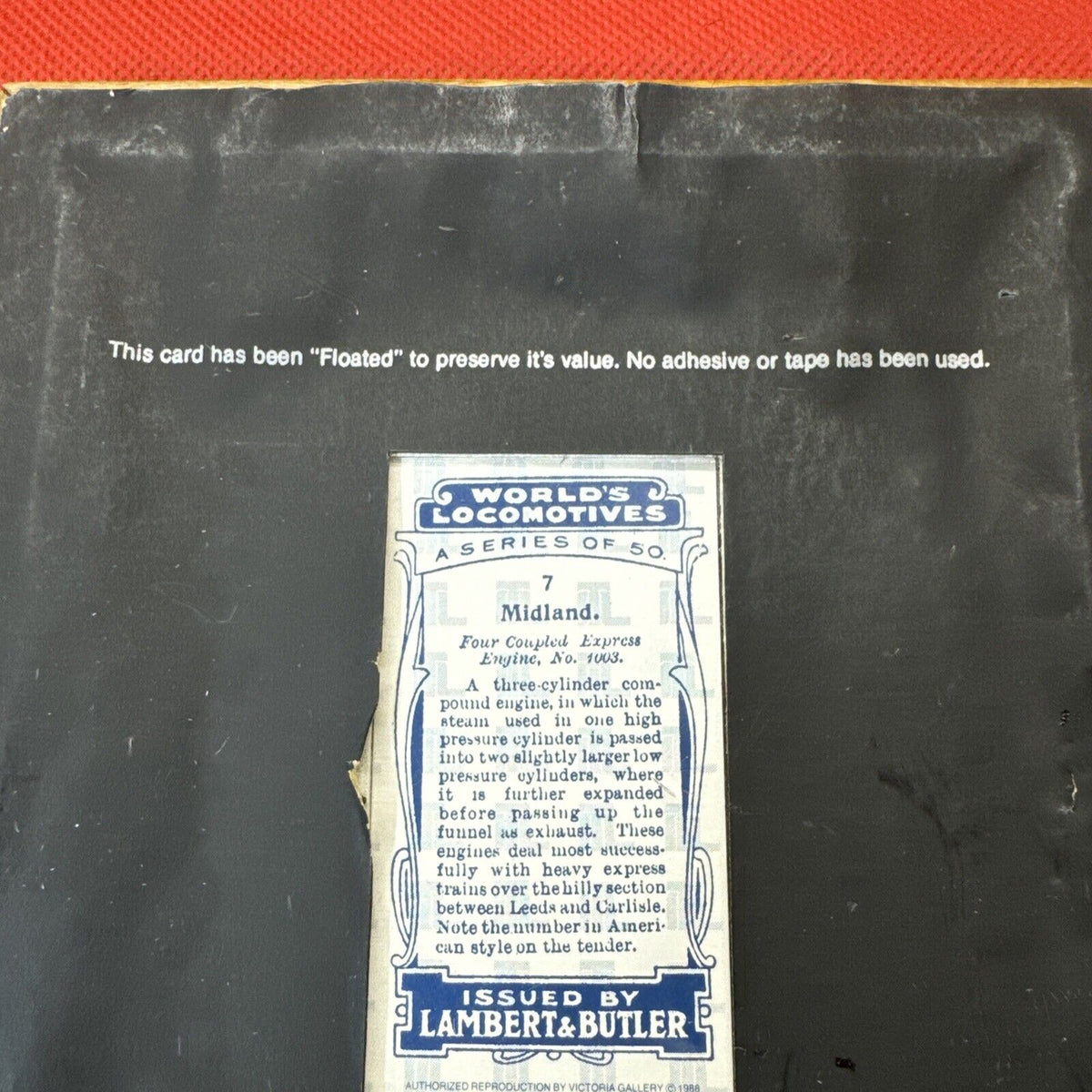 Tobacco Cards: A Brief History #7 Midland/Framed With Card