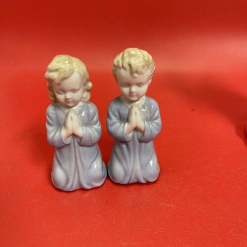 Vintage Seymour Mann Angel Music Box Silent Night & Praying Children