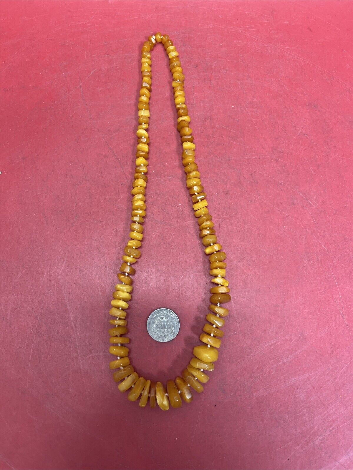 Vintage Beads, Natural Amber Necklace 48.0g