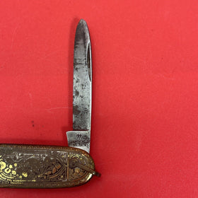 Vintage P.Herkenrath Solingen Engraved Pocket Knife 