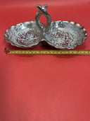 Stangl Vintage Hand Painted Silver Candy Dish 1800-D