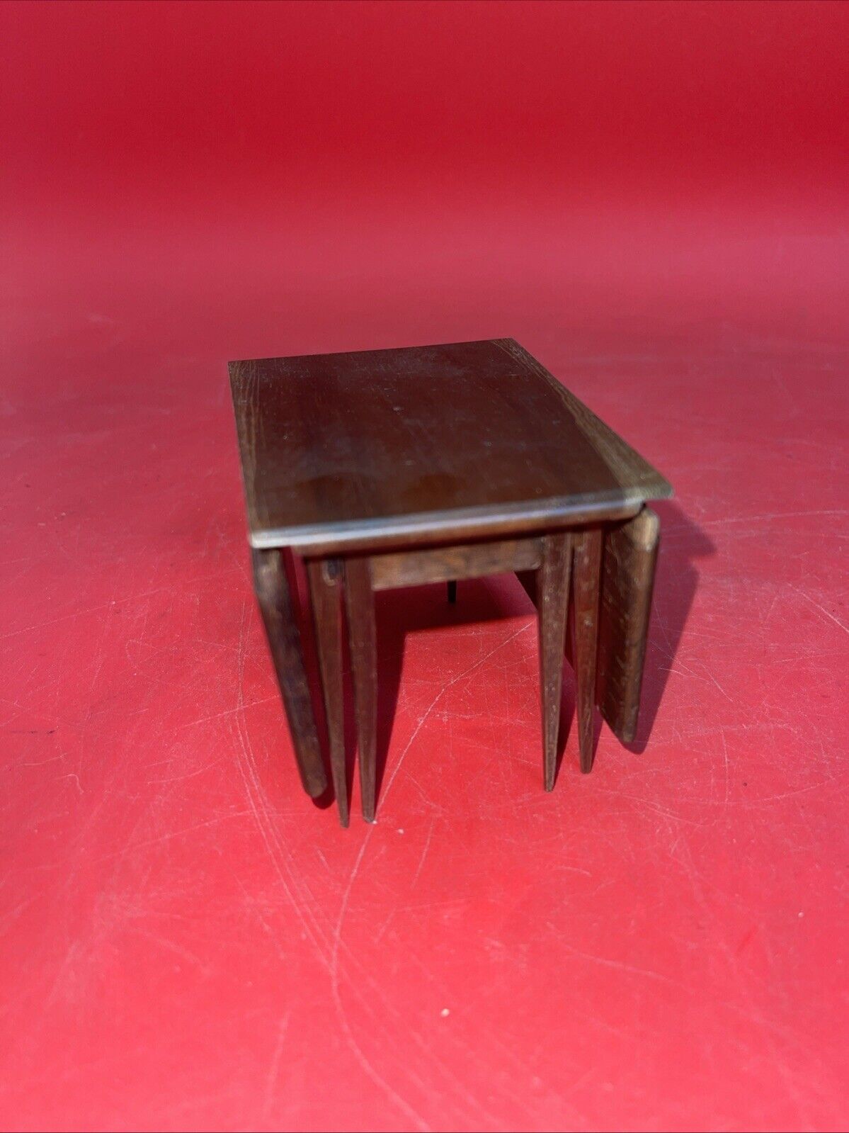 Vintage Sonia Messer Carved GATE LEG TABLE 1:12 Scale Dollhouse Miniature