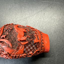 Antique Red Chinese Cinnabar Hand Carved Snuff Bottle Without Lid