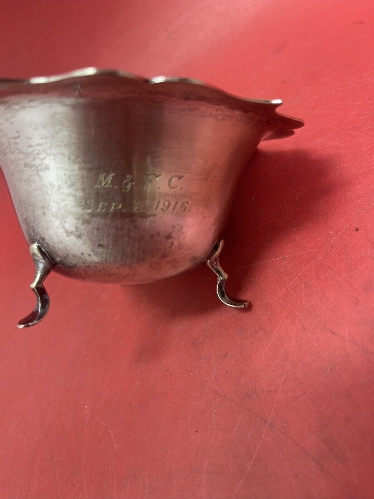 EPNS Silver Plated, Footed Creamer and Sugar (open bowl) 1916